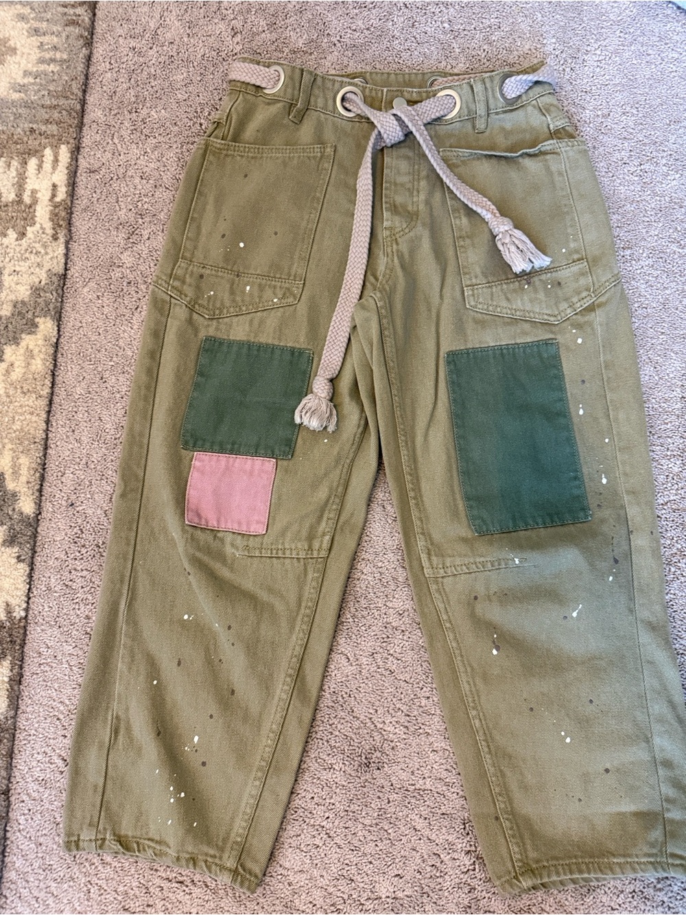 Lov lov patchwork barrel jeans